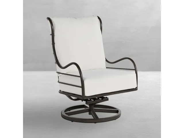 Carmel Wrought Aluminum Outdoor Swivel Rocker Lounge