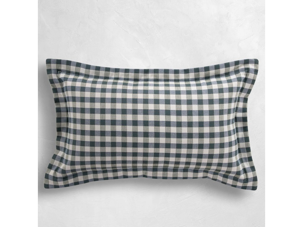 Check Plaid Outdoor Lumbar Pillow - image 1