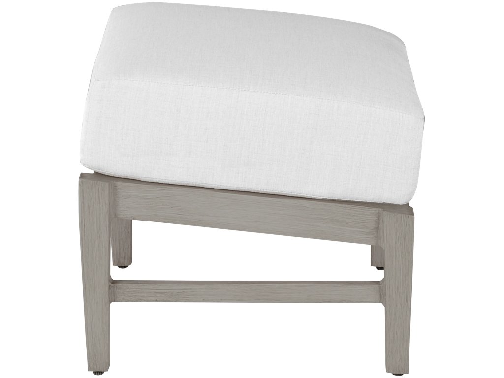 Croquet Wrought Aluminum Outdoor Ottoman - image 4