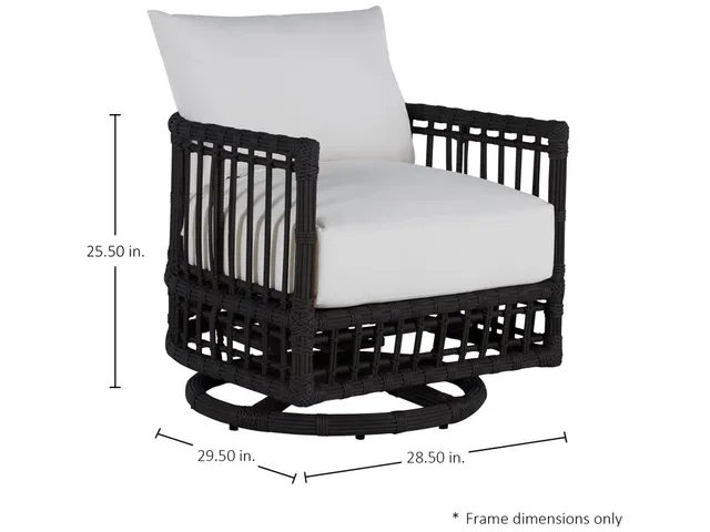 Newport N-Dura Resin Wicker Outdoor Woven Barrel Swivel Chair - Alternative View