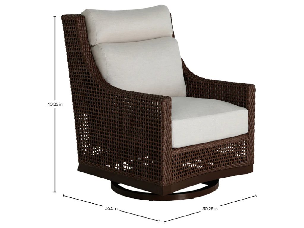 Peninsula N-Dura Resin Wicker Outdoor Swivel Glide Chair - image 1