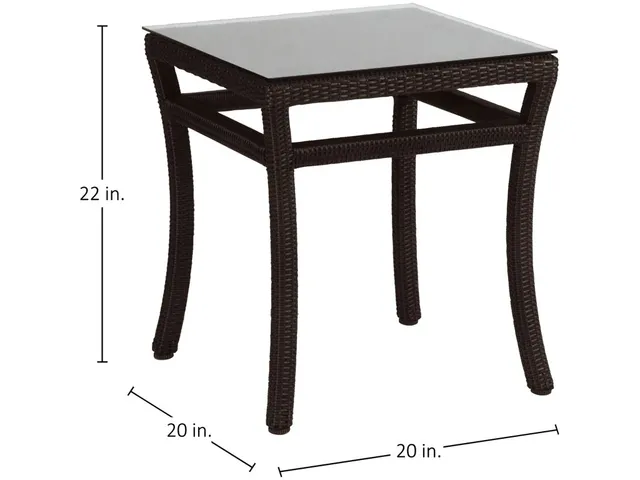Club Woven Wicker Square Outdoor End Table - Alternative View