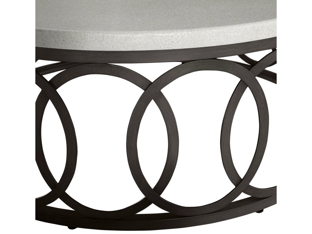 Ella Aluminum Round Outdoor Coffee Table 42 in. W x 16.5 in. H - image 3
