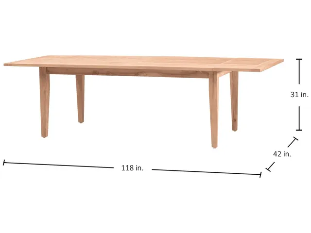 Teak Extension Farm Table W/ Hole - Alternative View