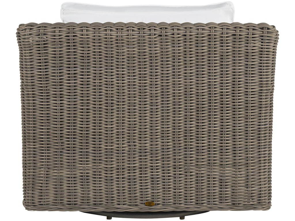 Rustic Woven N-Dura Resin Wicker Outdoor Swivel Lounge Chair - (No Speaker) - image 4