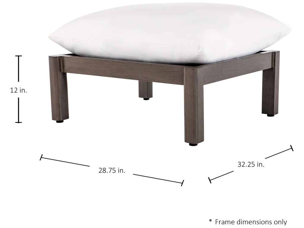 Monterey Wrought Aluminum Outdoor Ottoman - image 1