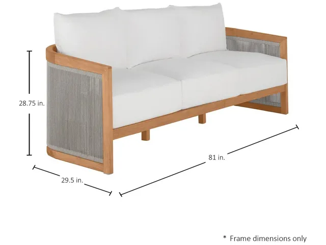 Avalon Teak Outdoor Sofa - Alternative View