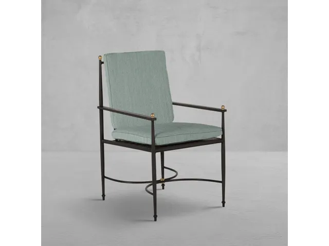 QS Roma Arm Chair, Slate Gray with Cast Mist Cushions