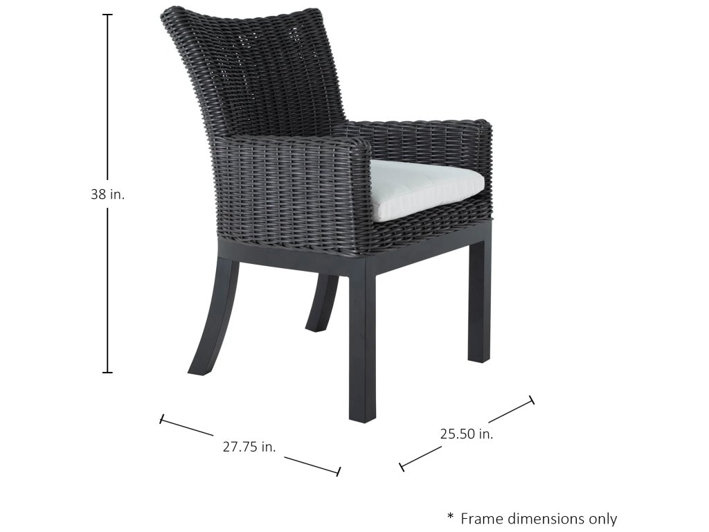 Montecito N-Dura Resin Wicker Outdoor Woven Arm Chair - image 1