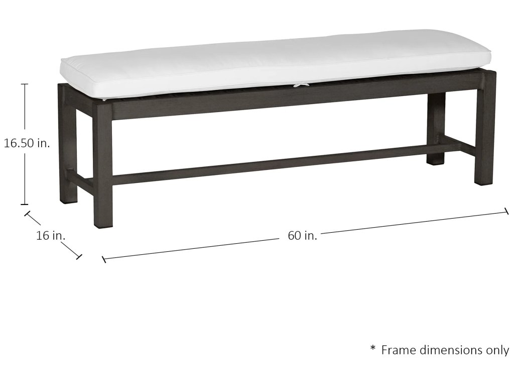 Club Wrought Aluminum Outdoor Backless Bench 60 in. - image 1
