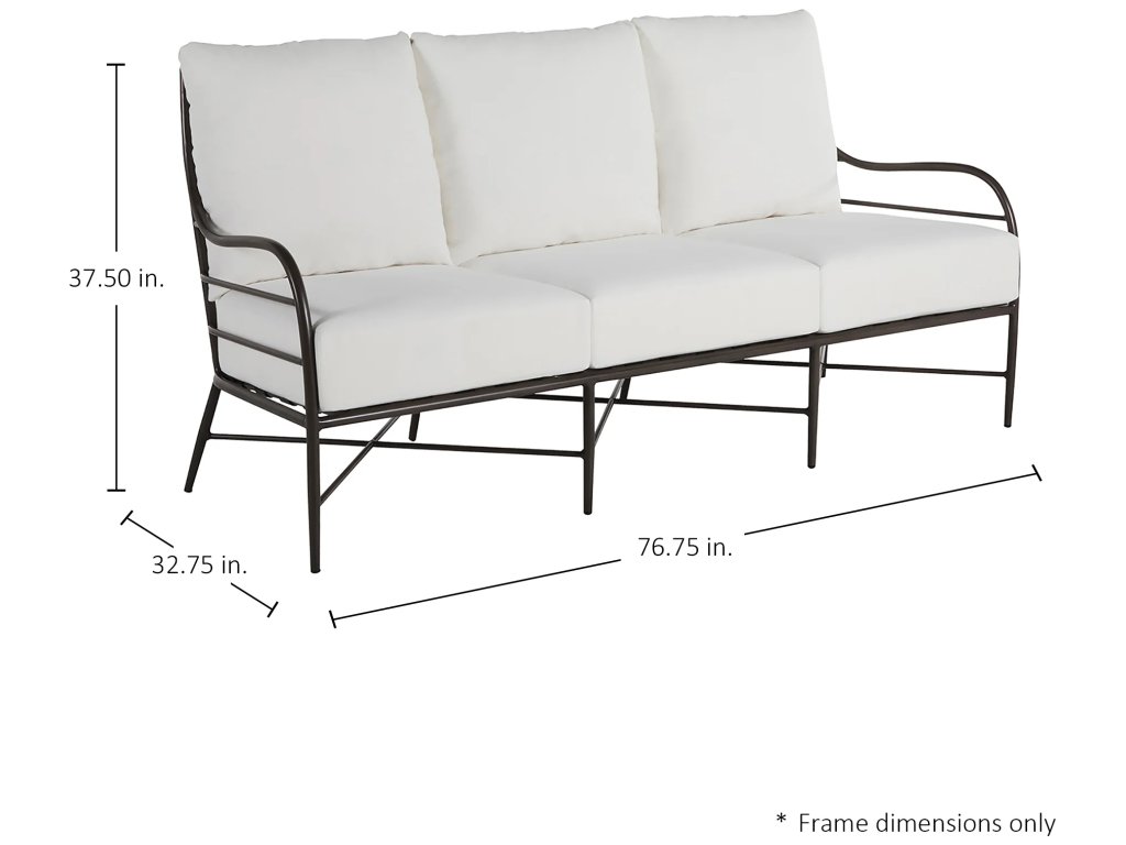 Carmel Wrought Aluminum Outdoor Sofa - image 1