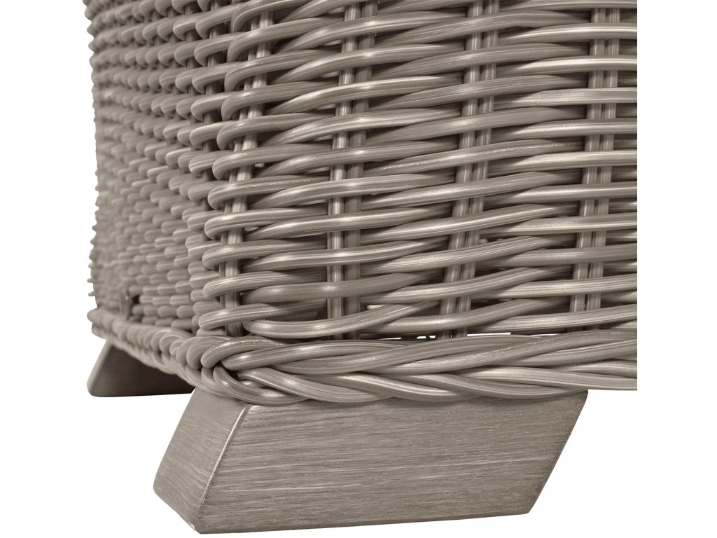 Rustic Woven N-Dura Resin Wicker Outdoor Sectional Slipper Chair - image 10