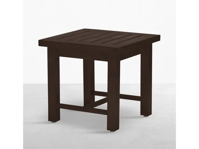 Club Aluminum Square Outdoor End Table