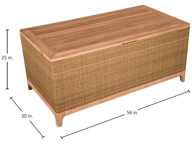 Chesapeake N-Dura Resin Wicker Outdoor Storage Box - Alternative View