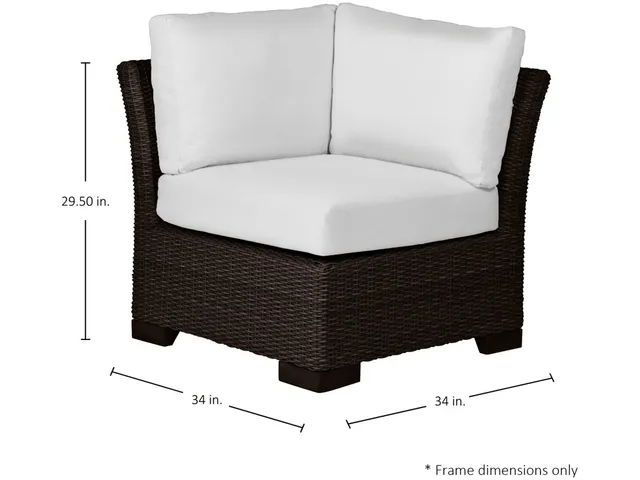 Club Woven N-Dura Resin Wicker Outdoor Corner Sectional Sofa - Alternative View