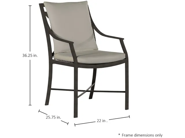 QS Monaco Arm Chair, Slate Gray with Linen Dove Cushions
