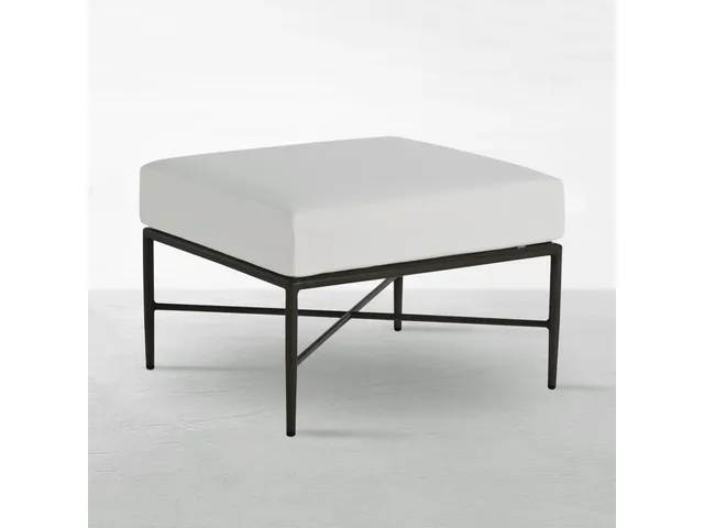 Carmel Wrought Aluminum Outdoor Ottoman