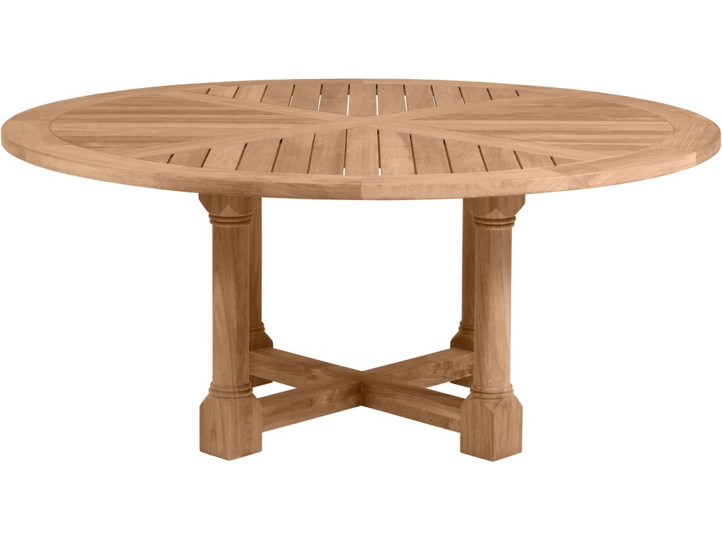 Lakeshore Teak Round Outdoor Pedestal Table 72 in. W x 30.75 in. H - image 3