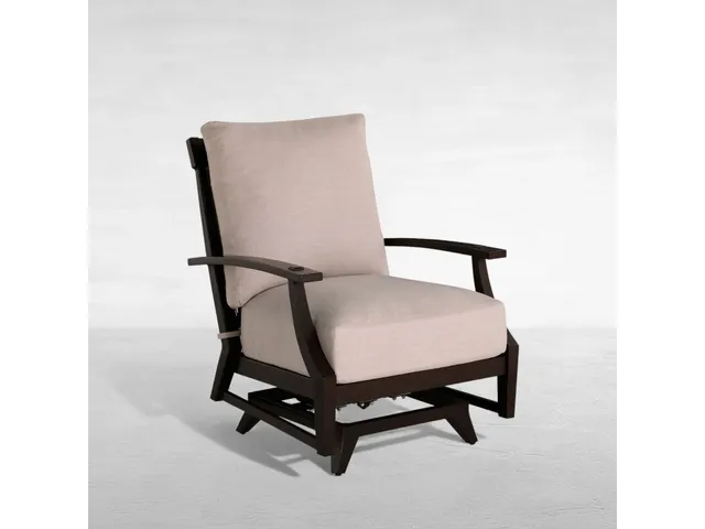 Croquet Cast Aluminum Outdoor Spring Lounge Chair