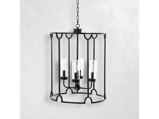Stella Stainless Steel Round Chandelier 20 in. D x 24 in. H
