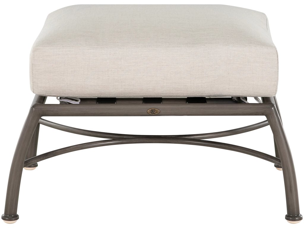 Majorca Wrought Aluminum Outdoor Ottoman - image 6