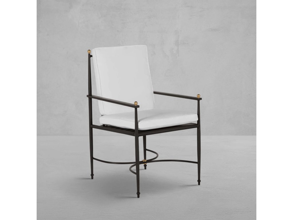 Roma Wrought Aluminum Outdoor Arm Chair - main image