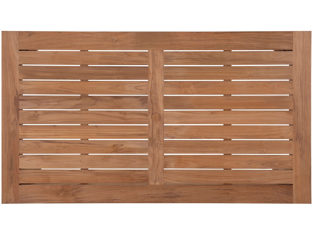 QS Croquet Teak Rectangular Farm Table, Natural Teak - image 2