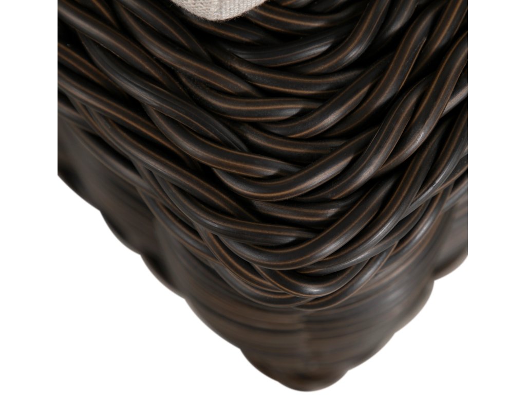 Rustic N-Dura Resin Wicker Outdoor Woven Ottoman - image 8
