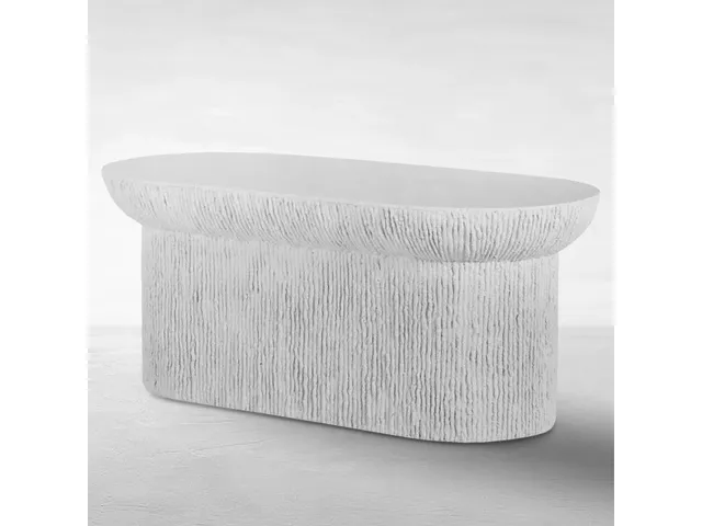 Brant Cast Stone Oval Coffee Table