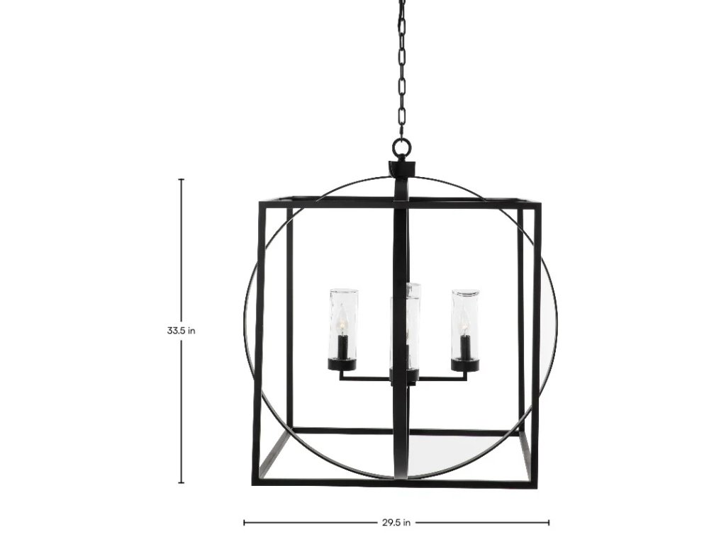 Cullen Stainless Steel Square Chandelier 29.5 in. D x 33.5 in. H - image 1
