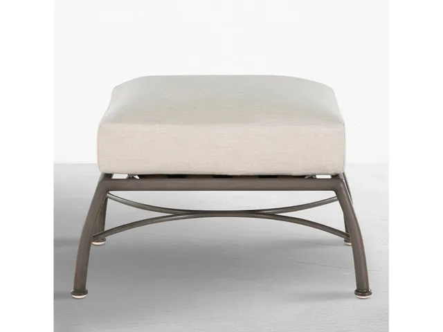 Majorca Wrought Aluminum Outdoor Ottoman