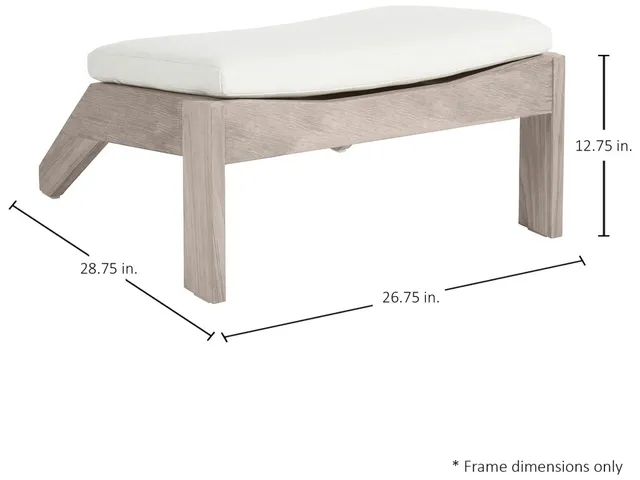 Ashland Teak Outdoor Adirondack Ottoman - Alternative View