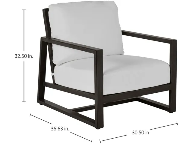 Avondale Wrought Aluminum Outdoor Lounge Chair - Alternative View