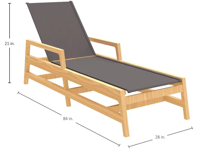 Seashore N-Dura Wood Outdoor Chaise Lounge