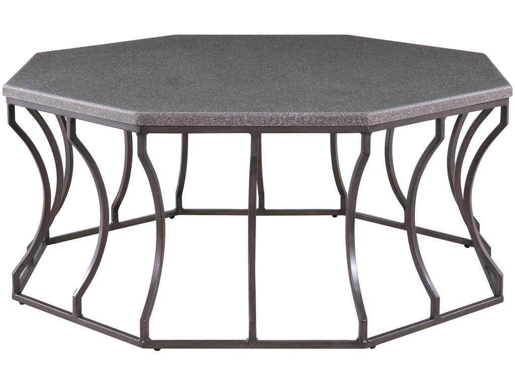 Audrey Wrought Iron Octagonal Outdoor Coffee Table 39 in. W x 16. 25 in. H - image 3