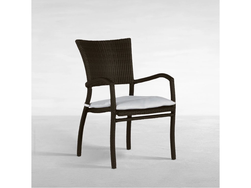 Skye Woven N-Dura Resin Wicker Stackable Outdoor Arm Chair - main image