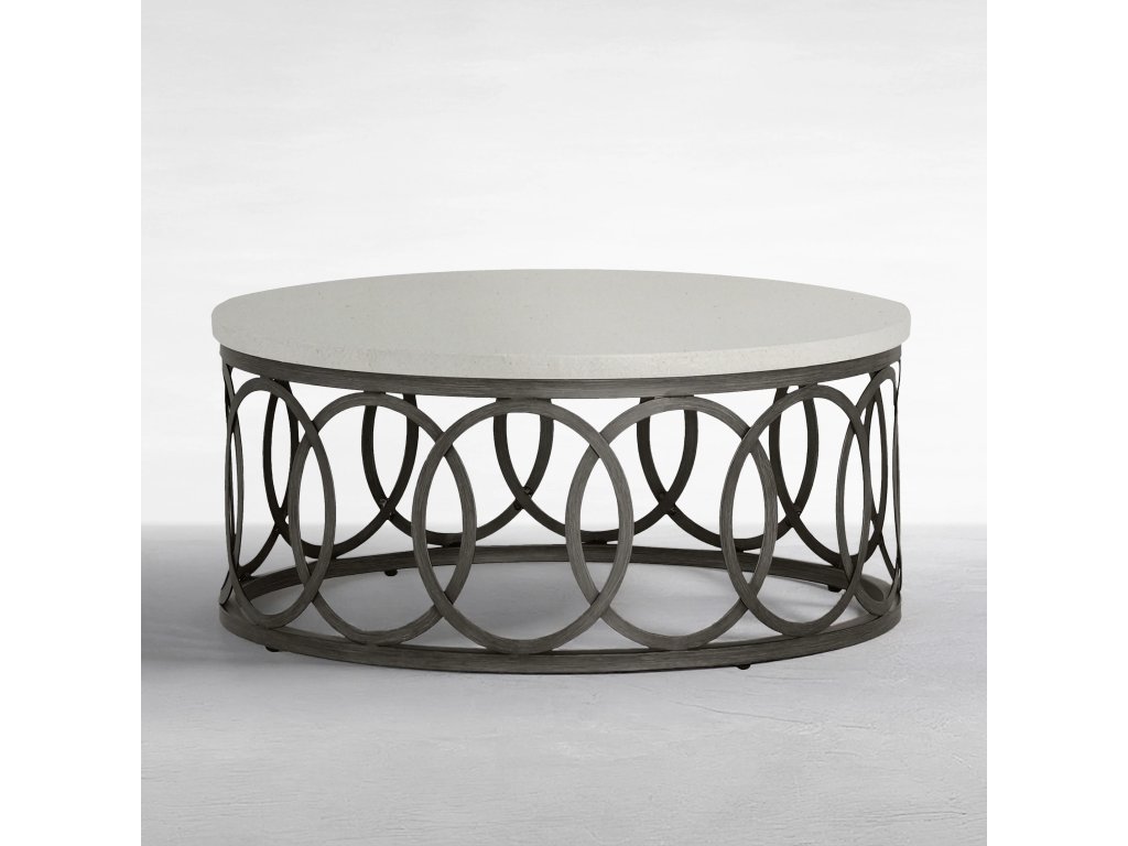 Ella Aluminum Round Outdoor Coffee Table 42 in. W x 16.5 in. H - main image