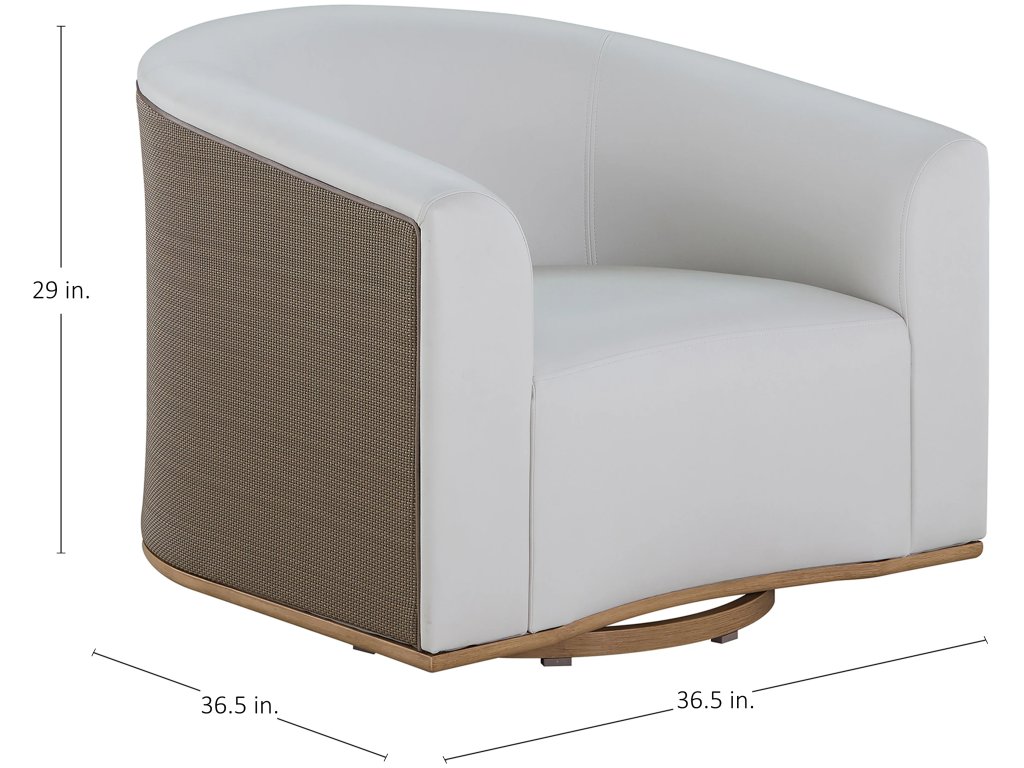 Tahoe Natural Weave Marine Grade Vinyl Swivel Lounge Chair - image 1