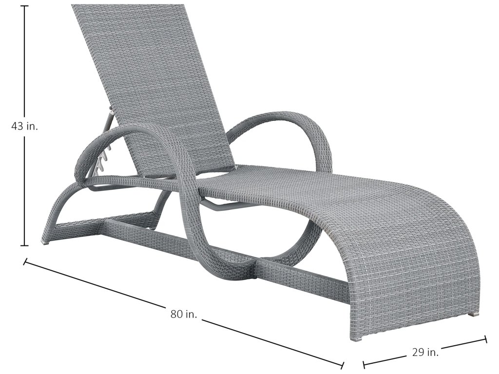 Halo N-Dura Resin Wicker Outdoor Chaise Lounge - image 1