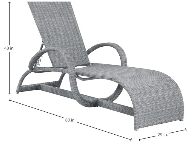 Halo N-Dura Resin Wicker Outdoor Chaise Lounge - Alternative View