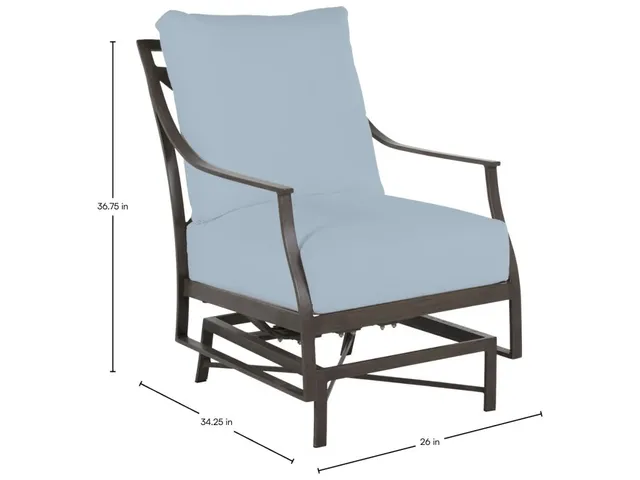 QS Monaco Spring Lounge, Slate Gray with Linen Chambray Cushions