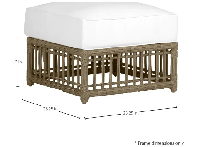 Newport N-Dura Resin Wicker Outdoor Woven Ottoman - Alternative View