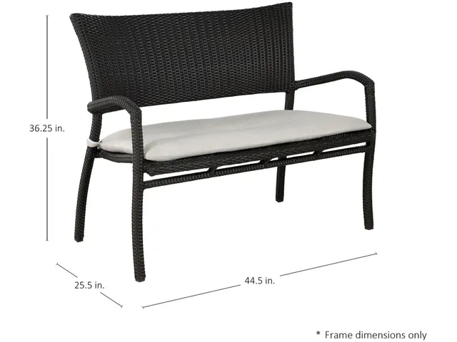 Skye N-Dura Resin Wicker Outdoor Woven Bench 44.5 in. - Alternative View