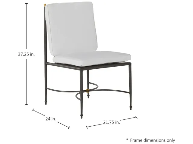 Roma Wrought Aluminum Outdoor Side Chair - Alternative View