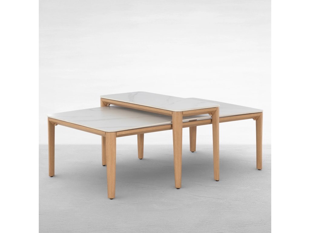 Palma Aluminum Rectangle Outdoor Nesting Coffee Table 47 in. W x 15 in. H - main image