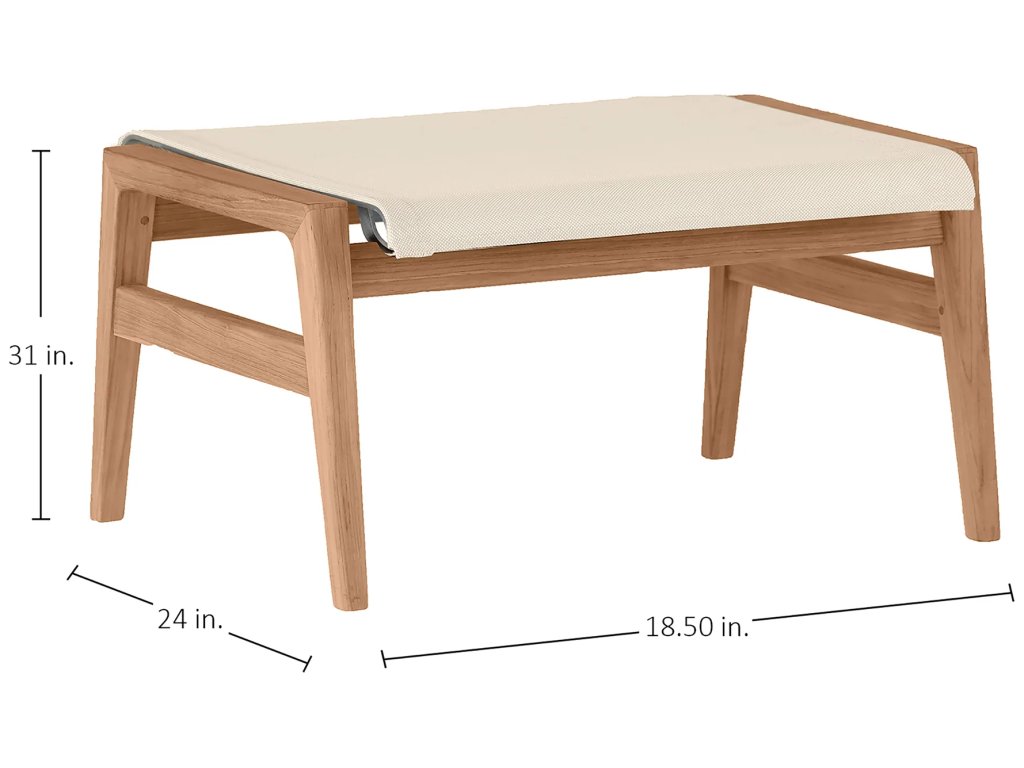Coast Teak Outdoor Ottoman - image 1