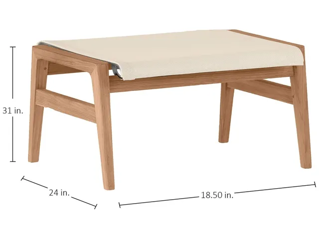Coast Teak Outdoor Ottoman - Alternative View