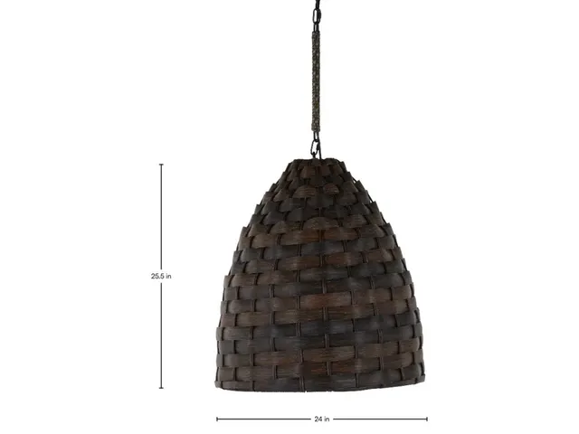 Hopkins N-Dura Resin Wicker Dome Chandelier 24 in. D x 26.5 in. H - Alternative View