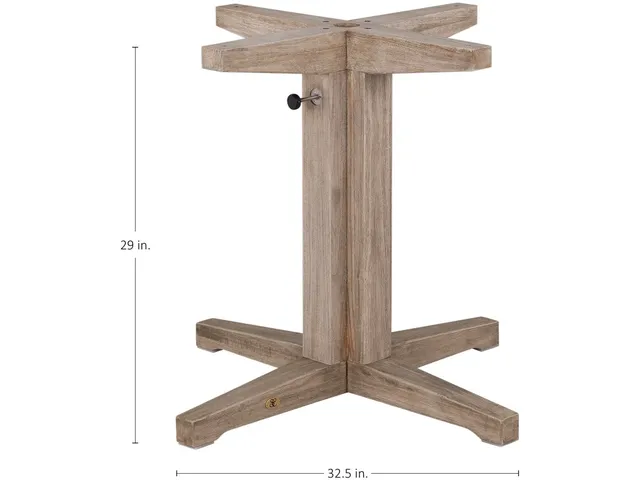 Club Teak Outdoor Pedestal Base