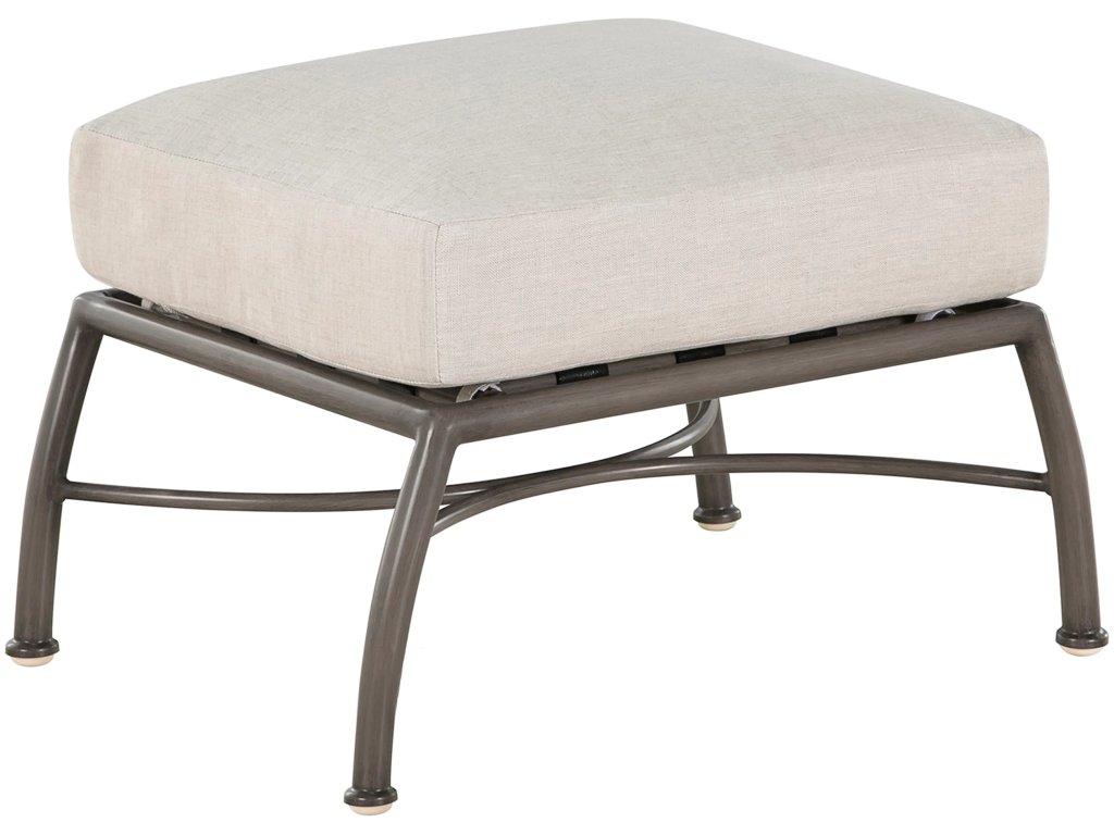 Majorca Wrought Aluminum Outdoor Ottoman - image 2